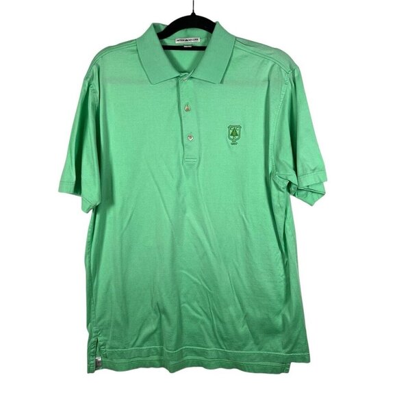 Mens Peter Millar Summer Comfort Golf Polo‎ Mens Size Medium Embroidered Green - Picture 1 of 9